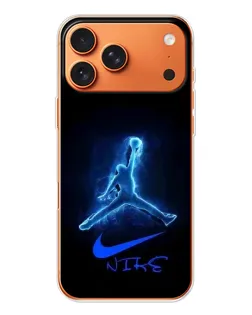 Чехол для iPhone 17 Pro Max с картинкой «Jordan Neon Blue»