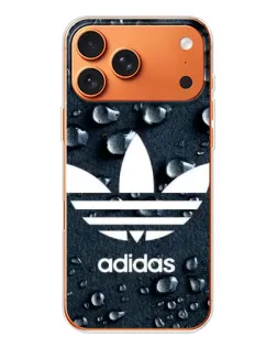 Чехол для iPhone 17 Pro Max с картинкой «Adidas Trefoil Blue»