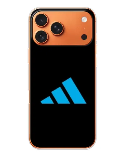 Чехол для iPhone 17 Pro Max с картинкой «Adidas Cyan Logo»