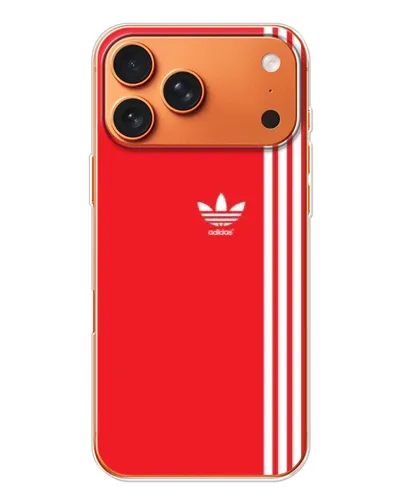 Чехол для iPhone 17 Pro Max с картинкой «Красный минимализм Adidas»