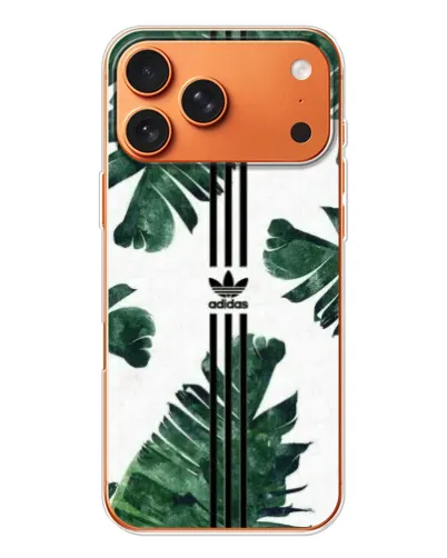 Чехол для iPhone 17 Pro Max с картинкой «Пальмовые листья адидас»