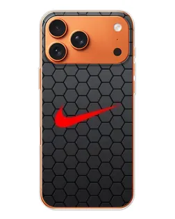 Чехол для iPhone 17 Pro Max с картинкой «Nike — карбоновая сетка»