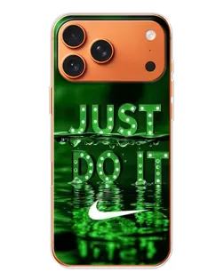 Чехол для iPhone 17 Pro Max с картинкой «Зеленый неоновый Nike»