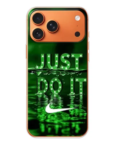 Чехол для iPhone 17 Pro Max с картинкой «Зеленый неоновый Nike»