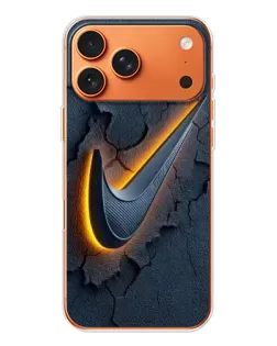 Чехол для iPhone 17 Pro Max с картинкой «Объемный логотип Найк»