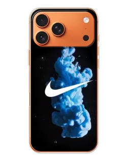 Чехол для iPhone 17 Pro Max с картинкой «Nike и синий дым»