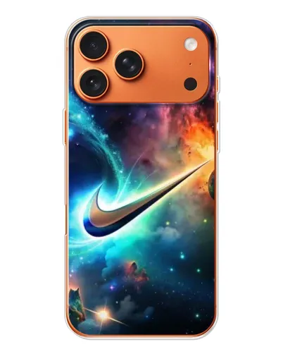 Чехол для iPhone 17 Pro Max с картинкой «Космический Nike Swoosh»