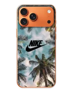 Чехол для iPhone 17 Pro Max с картинкой «Тропический принт Nike»