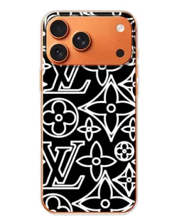 Чехол для iPhone 17 Pro Max с картинкой «Черно-белый узор LV»