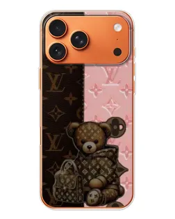 Чехол для iPhone 17 Pro Max с картинкой «Мишка в стиле LV»