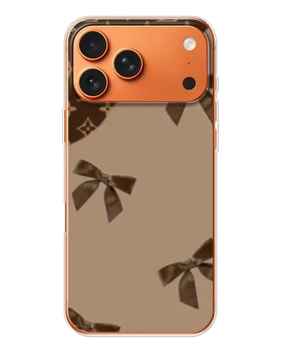 Чехол для iPhone 17 Pro Max с картинкой «LV — кофейный атлас»