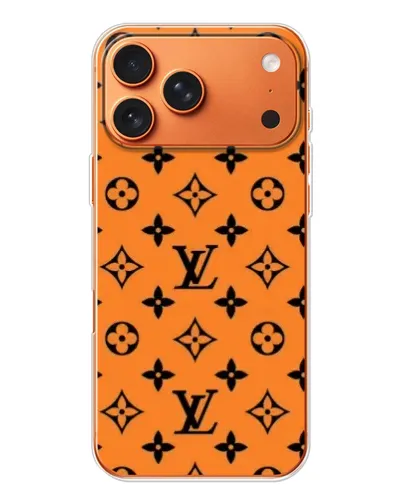 Чехол для iPhone 17 Pro Max с картинкой «Оранжевый стиль LV»