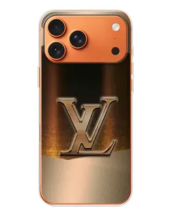 Чехол для iPhone 17 Pro Max с картинкой «LV — золотое сияние»