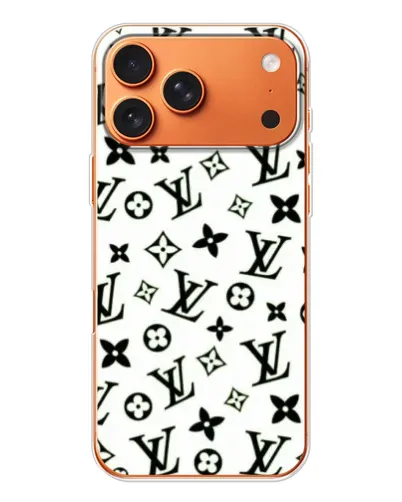 Чехол для iPhone 17 Pro Max с картинкой «Монохромный хаос LV»