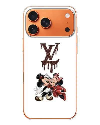 Чехол для iPhone 17 Pro Max с картинкой «LV и Микки Маус»