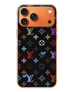 Чехол для iPhone 17 Pro Max с картинкой «Цветная монограмма LV»
