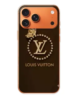 Чехол для iPhone 17 Pro Max с картинкой «LV — золотая печать»