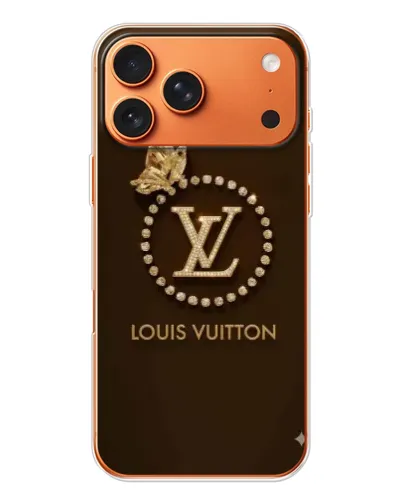 Чехол для iPhone 17 Pro Max с картинкой «LV — золотая печать»