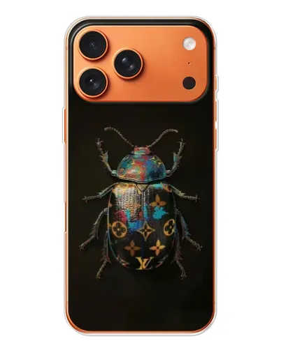 Чехол для iPhone 17 Pro Max с картинкой «LV — мраморный принт»
