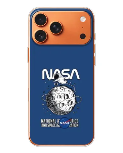Чехол для iPhone 17 Pro Max с картинкой «NASA — лунная миссия»