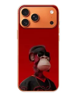 Чехол для iPhone 17 Pro Max с картинкой «Bored Ape в красном»