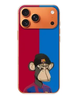 Чехол для iPhone 17 Pro Max с картинкой «Bored Ape — фанат Барсы»