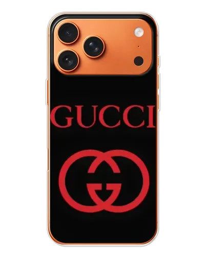 Чехол для iPhone 17 Pro Max с картинкой «Gucci — красный логотип»