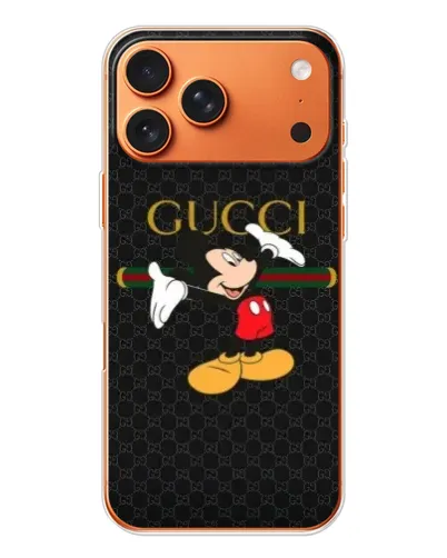 Чехол для iPhone 17 Pro Max с картинкой «Микки Маус Gucci»