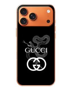 Чехол для iPhone 17 Pro Max с картинкой «Gucci — серебряная змея»