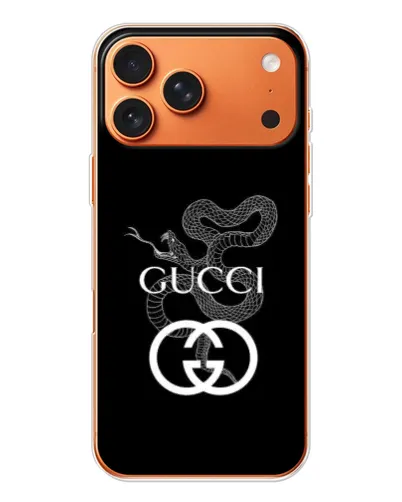 Чехол для iPhone 17 Pro Max с картинкой «Gucci — серебряная змея»