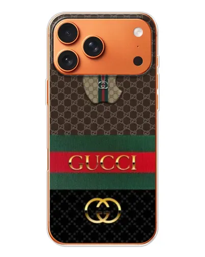 Чехол для iPhone 17 Pro Max с картинкой «Gucci — брендированный десерт»