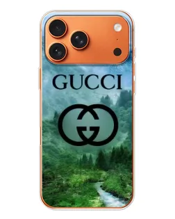 Чехол для iPhone 17 Pro Max с картинкой «Gucci — горный пейзаж»