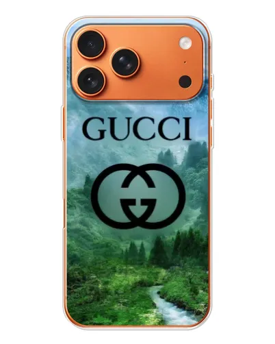 Чехол для iPhone 17 Pro Max с картинкой «Gucci — горный пейзаж»