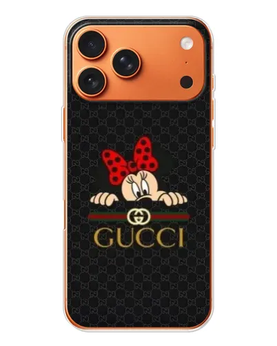 Чехол для iPhone 17 Pro Max с картинкой «Минни Маус Gucci — черный»