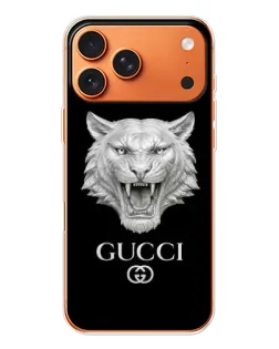 Чехол для iPhone 17 Pro Max с картинкой «Gucci — серебряный лев» Чехол для iPhone 17 Pro Max с картинкой «Gucci — серебряный лев»
