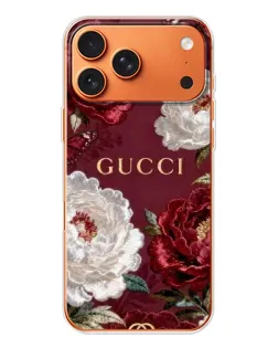 Чехол для iPhone 17 Pro Max с картинкой «Gucci — бордовые розы» Чехол для iPhone 17 Pro Max с картинкой «Gucci — бордовые розы»