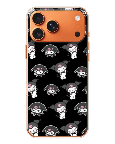 Чохол для iPhone 17 Pro Max з картинкою «Чорний паттерн Kuromi»