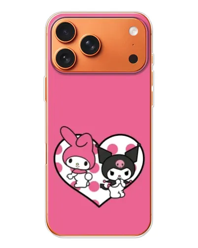 Чохол для iPhone 17 Pro Max з картинкою «Kuromi та My Melody»