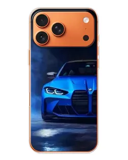 Чохол для iPhone 17 Pro Max з картинкою «Блакитна BMW M4»