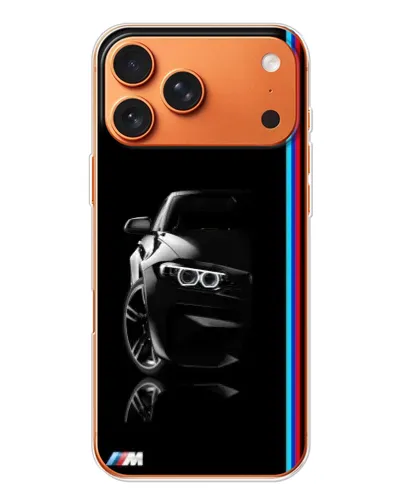 Чохол для iPhone 17 Pro Max з картинкою «Силует BMW в темряві»