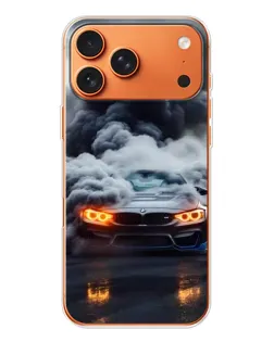 Чохол для iPhone 17 Pro Max з картинкою «BMW у диму»