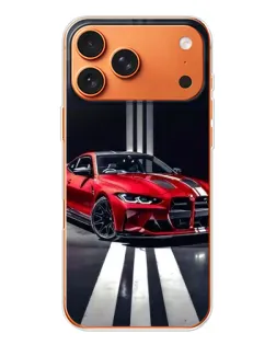 Чохол для iPhone 17 Pro Max з картинкою «Червона BMW на дорозі»