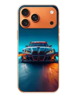 Чохол для iPhone 17 Pro Max з картинкою «BMW — вогні неону»