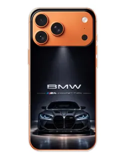 Чохол для iPhone 17 Pro Max з картинкою «BMW крізь нічне місто»