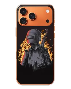 Чохол для iPhone 17 Pro Max з картинкою «PUBG — вогняний силует»