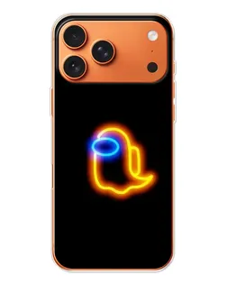 Чехол для iPhone 17 Pro Max с картинкой «Among Us неоновое сияние»