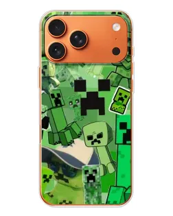 Чехол для iPhone 17 Pro Max с картинкой «Криперы Minecraft»