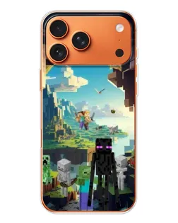 Чехол для iPhone 17 Pro Max с картинкой «Эндермен в лесу»