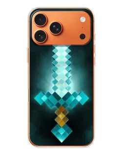 Чехол для iPhone 17 Pro Max с картинкой «Алмазный меч неон»