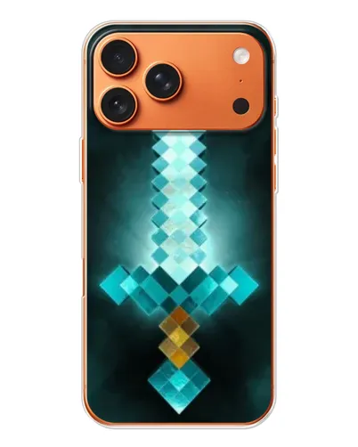 Чехол для iPhone 17 Pro Max с картинкой «Алмазный меч неон» Чехол для iPhone 17 Pro Max с картинкой «Алмазный меч неон»